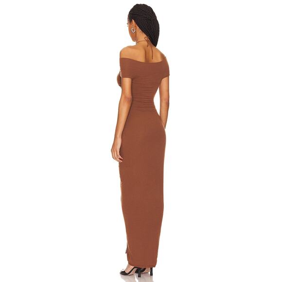 MANURI Eleni Maxi Dress Ruched Cutout Vacation Party Sexy Evening Stretchy M - Picture 3 of 13